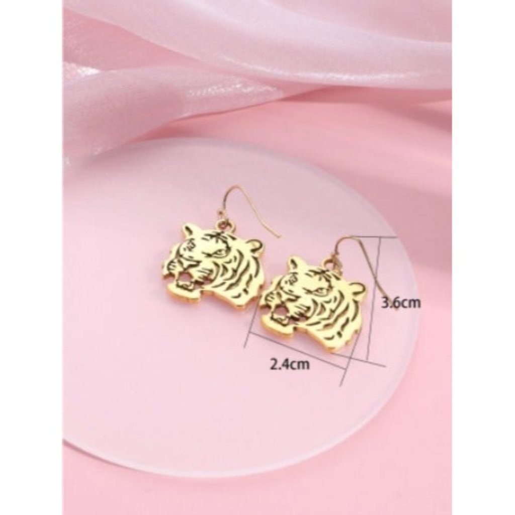 Nwot - Golden Tiger Drop Earrings 12$